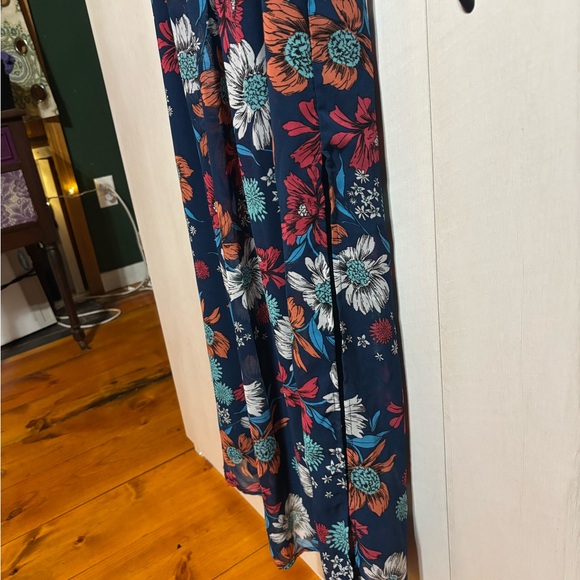 As U Wish Blue and Pink Bell Sleeve Maxi Sundress - Picture 5 of 5